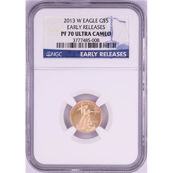 2013-W $5 Proof American Gold Coin NGC PF70 Ultra Cameo Early Releases