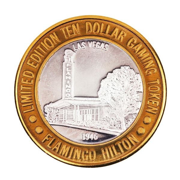 .999 Fine Silver Flamingo Las Vegas, Nevada $10 Limited Edition Gaming Token