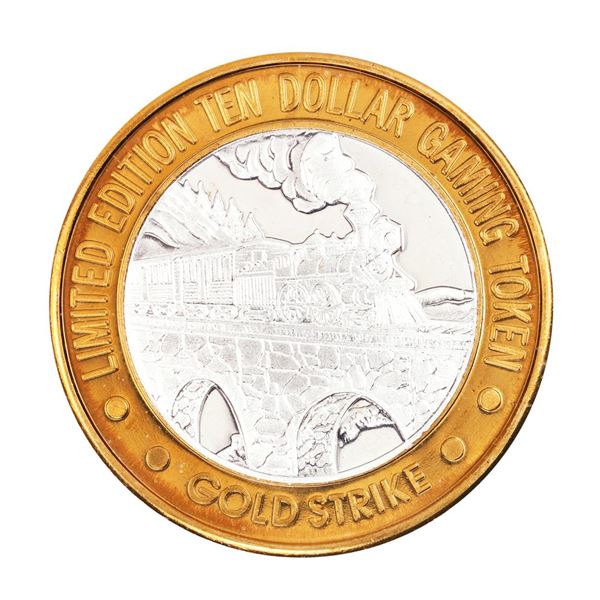 .999 Fine Silver Gold Strike Jean, Nevada $10 Limited Edition Casino Gaming Token