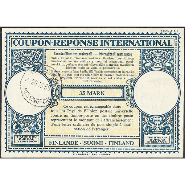 Finland Coupon-Response International 35 Mark Currency Note