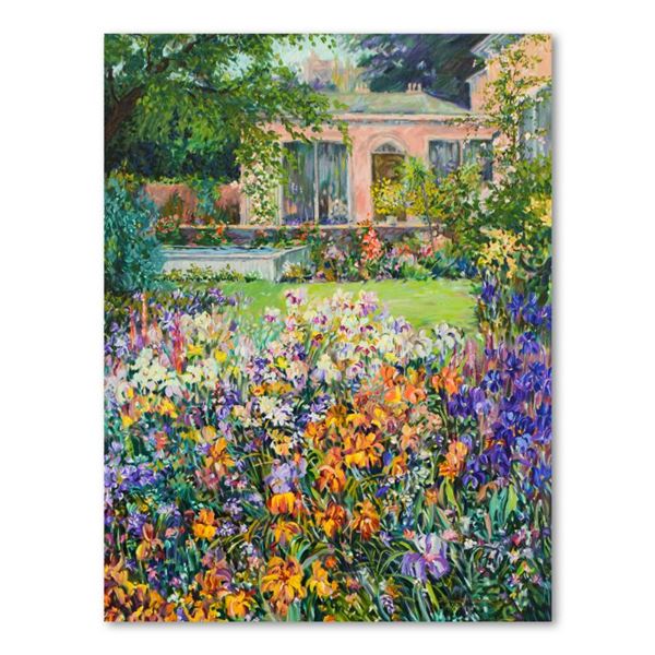 Henri Plisson "Parisian Courtyard" Limited Edition Giclee On Canvas