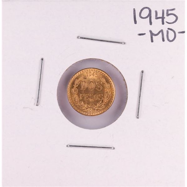 1945 Mexico Dos Pesos Gold Coin