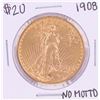 Image 1 : 1908 No Motto $20 St Gaudens Double Eagle Gold Coin