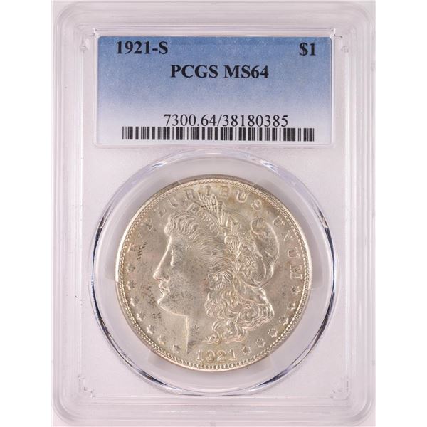 1921-S $1 Morgan Silver Dollar Coin PCGS MS64