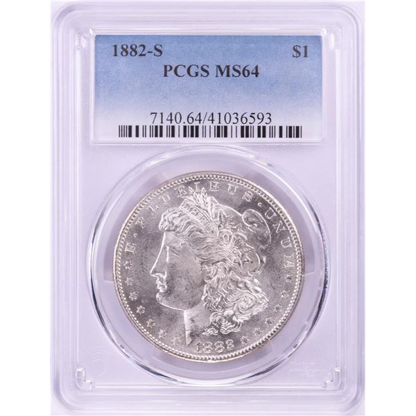 1882-S $1 Morgan Silver Dollar Coin PCGS MS64