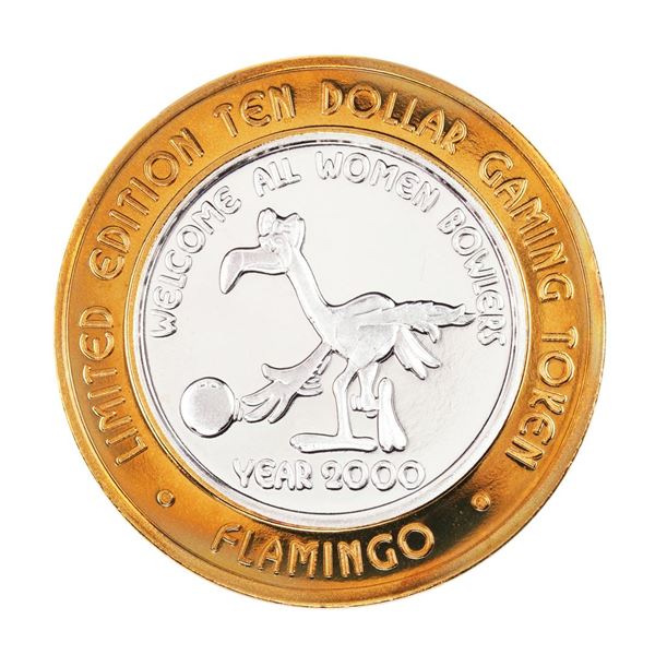 .999 Fine Silver Flamingo Reno, Nevada $10 Limited Edition Gaming Token