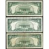 Image 2 : Lot of (3) 1963 $5 Legal Tender STAR Notes