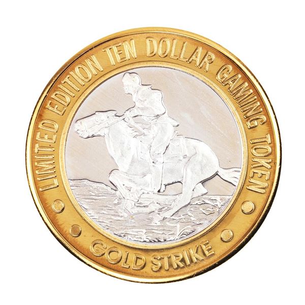 .999 Fine Silver Gold Strike Jean, Nevada $10 Limited Edition Casino Gaming Token