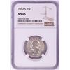 Image 1 : 1952-S Washington Quarter Coin NGC MS65