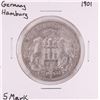 Image 1 : 1901 Germany Hamburg 5 Mark Silver Coin