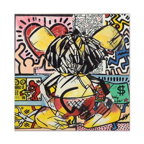 "Ringo" Daniel Funes "Observing Mouse Ii" Original Serigraph On Canvas