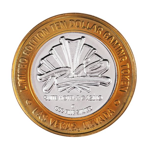 .999 Silver Rio Suite Hotel & Casino Las Vegas $10 Limited Edition Gaming Token