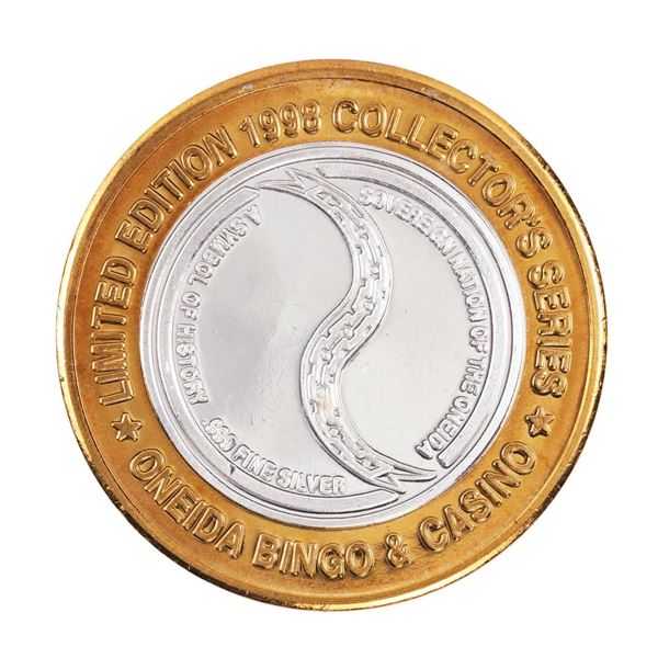 .999 Silver Oneida Bingo Green Bay, Wisconsin $10 Limited Edition Gaming Token