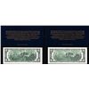 Image 2 : Lot of (2) 2003A 22KT Gold Leaf $2 Federal Reserve Notes Uncirculated in Envelope