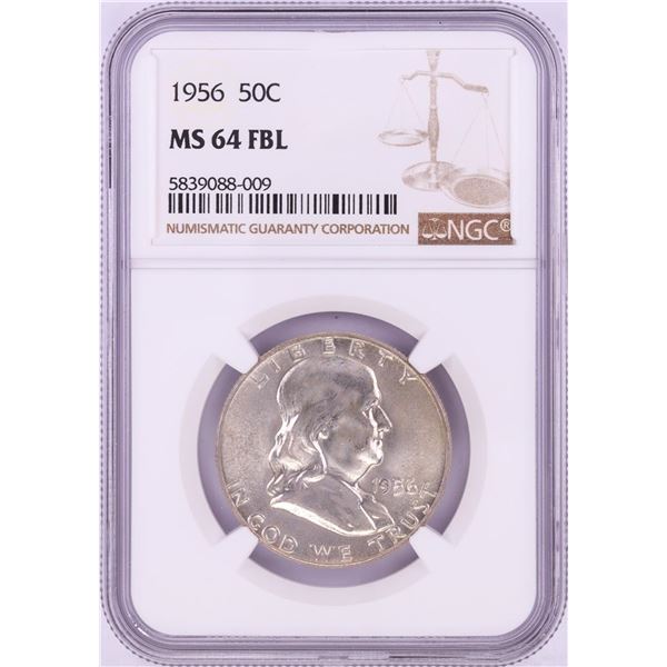 1956 Franklin Half Dollar Coin NGC MS64FBL
