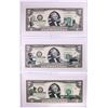 Image 1 : Lot of (3) 2003A $2 Colorized Overprint Federal Reserve Notes in Cases