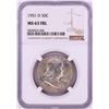 Image 1 : 1951-D Franklin Half Dollar Coin NGC MS63FBL
