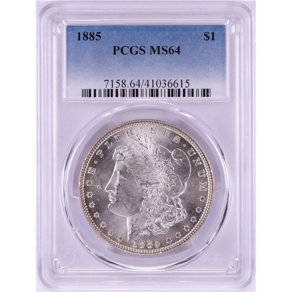 1885 $1 Morgan Silver Dollar Coin PCGS MS64
