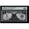 Image 1 : 1899 $1 Black Eagle Silver Certificate Note Fr.230 PMG Choice Uncirculated 64