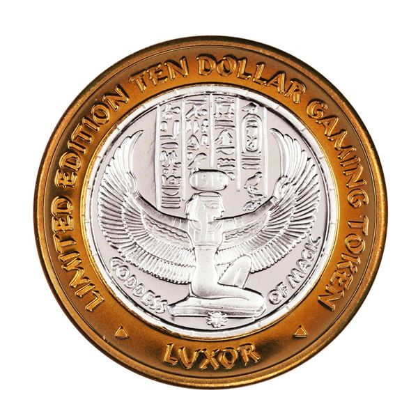 .999 Silver Luxor Las Vegas, Nevada $10 Casino Limited Edition Gaming Token