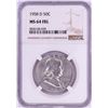 Image 1 : 1958-D Franklin Half Dollar Coin NGC MS64FBL