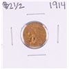 Image 1 : 1914 $2 1/2 Indian Head Quarter Eagle Gold Coin