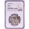 Image 1 : 1948-D Franklin Half Dollar Coin NGC MS64
