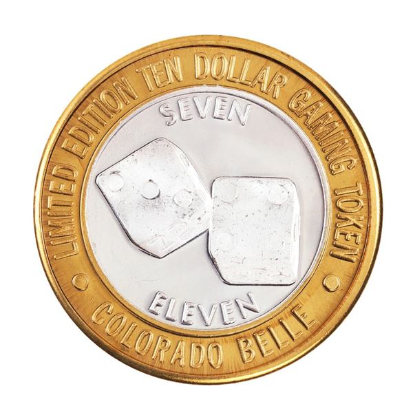 .999 Silver Colorado Belle Laughlin, Nevada $10 Casino Limited Edition Gaming Token