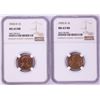 Image 1 : Lot of 1934-D & 1935-D Lincoln Wheat Cent Coins NGC MS63RB