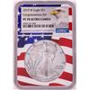 Image 1 : 2019-W $1 Proof American Silver Eagle Coin NGC PF70 Ultra Cameo Congratulations Flag