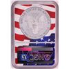 Image 2 : 2019-W $1 Proof American Silver Eagle Coin NGC PF70 Ultra Cameo Congratulations Flag