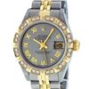 Image 1 : Rolex Ladies Two Tone Grey Diamond Oyster Perpetual Datejust Wristwatch