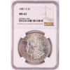 Image 1 : 1881-S $1 Morgan Silver Dollar Coin NGC MS63 Nice Toning