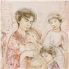 Image 2 : Edna Hibel (1917-2014) "Lotte and Her Children" Limited Edition Lithograph