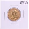 Image 1 : 1893 Great Britain Sovereign Gold Coin