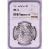 Image 1 : 1921 $1 Morgan Silver Dollar Coin NGC MS63