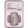 Image 1 : 1881-S $1 Morgan Silver Dollar Coin NGC MS63 Great Toning