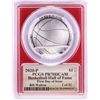 Image 2 : 2020-P $1 Basketball HOF Silver Dollar Coin PCGS PR70DCAM Bill Walton Signature FDOI