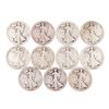 Image 1 : Lot of (11) 1918-P/D/S Walking Liberty Half Dollar Coins