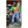 Image 1 : Black americana statue of Joco Graves also known as the lawn jockey 28” approx high weight 60-80lbs
