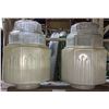 Image 1 : 2 original milk glass art deco shades from Waldorf Astoria (New York)