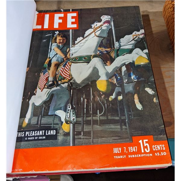 Set of 3 life magazines (various editions) binded set of 3 life magazines each one has anyone from 5