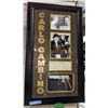 Image 1 : Carlo Gambino framed memrobilia - Authentic signed check, mug shot and a replica of his gun