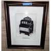 Image 1 : 1898 FEY Liberty Bell Slot Machine Framed Picture - 20"x24"