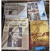 Image 1 : Vintage newspapers with Al Capone news 1893 photographic record - some reproduction and some real
