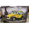 Image 1 : Moe's Metallic Car with Eiffer Tower Painting Wall Decor approx 47" x 32"