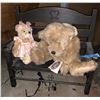 Image 1 : Two bear toys on a bench