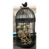 Image 1 : Two birds skeleton in cage decor