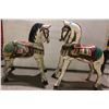 Image 2 : Two wooden carved horses - 32" H