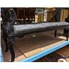 Image 2 : Black Swan Wooden Bench from Chilling Adventures 60" W